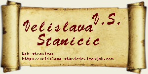 Velislava Staničić vizit kartica